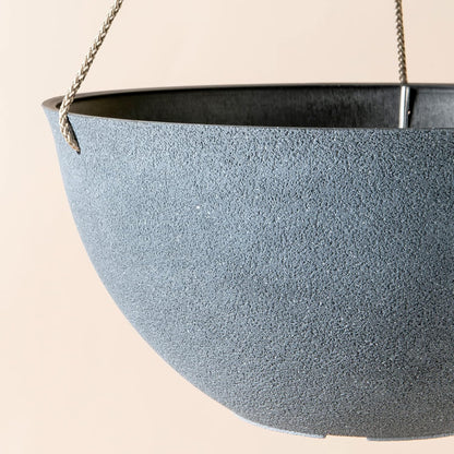LA JOLIE MUSE Large Hanging Planters - 13 Inch Flower Pots Outdoor Indoor, Hanging Garden Planters Set of 2, New Iron Color