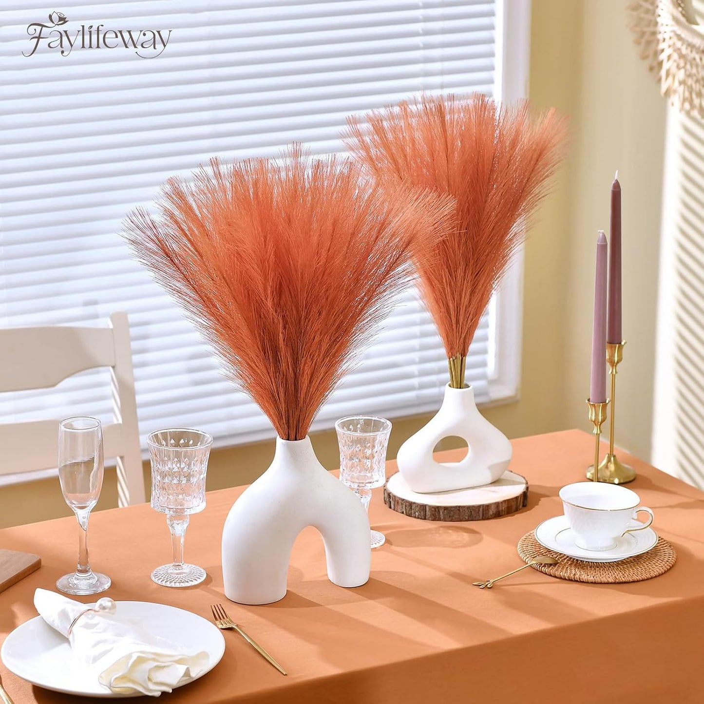 50pcs Pampas Grass 17in for Living Room Decor, Blush Pink Pampas Grass Decor, Fluffy Pink Flowers for Home Birthday Bathroom Baby Shower Wall Bow Decor(Blush & Cream & Pink)