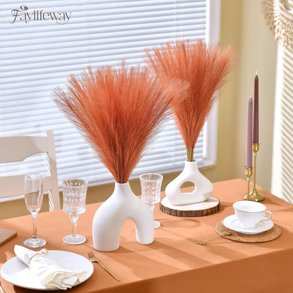 50pcs Pampas Grass 17in for Living Room Decor, Blush Pink Pampas Grass Decor, Fluffy Pink Flowers for Home Birthday Bathroom Baby Shower Wall Bow Decor(Blush & Cream & Pink)