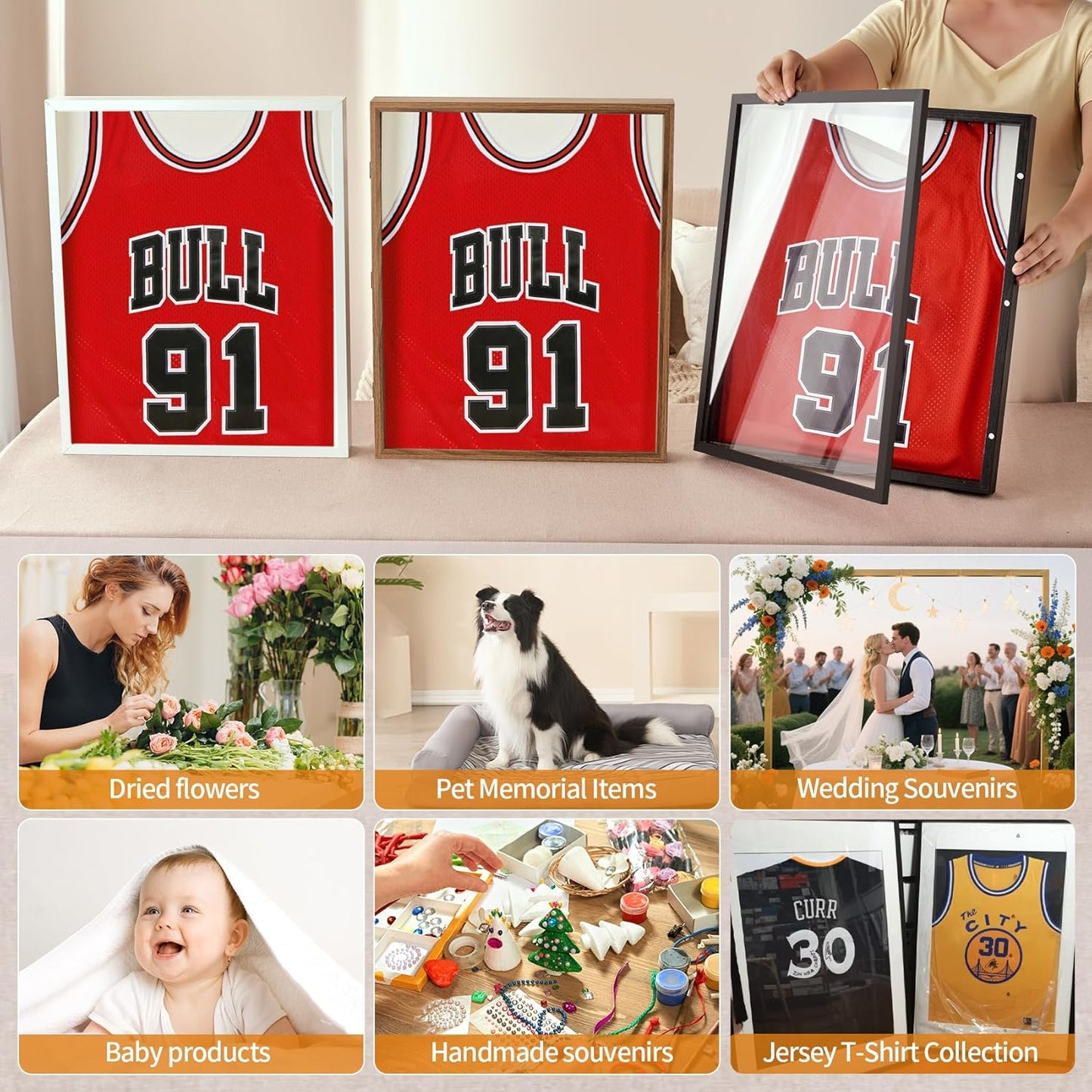 8x10 Deep Shadow Box Picture Frame Display Case with Linen Back and Stand,Real Glass Black Shadow Memory Box Frame 8x10 for Flower Baby Pet Wedding Photo Art Craft Memorial Wall Decor Gift