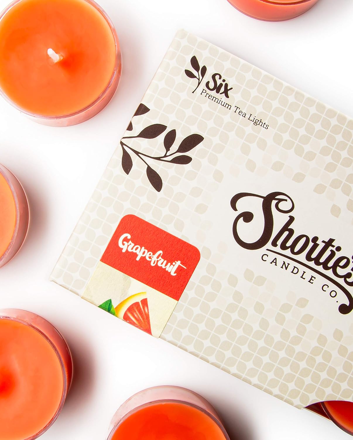 Shortie's Candle Company Coconut Cove Premium Tealight Candles - 6 White Highly Scented Tea Lights - Beautiful Candlelight - Made in the USA - Fruit & Berry Collection