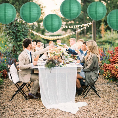 BEISHIDA 10Pcs White Paper Lanterns Decorative Chinese/Japanese Hanging Round Paper Lanterns Lamp for Birthday, Wedding, Christmas, Bridal, Home Decor, Party Decoration(Size of 4”, 6”, 8”, 10”)