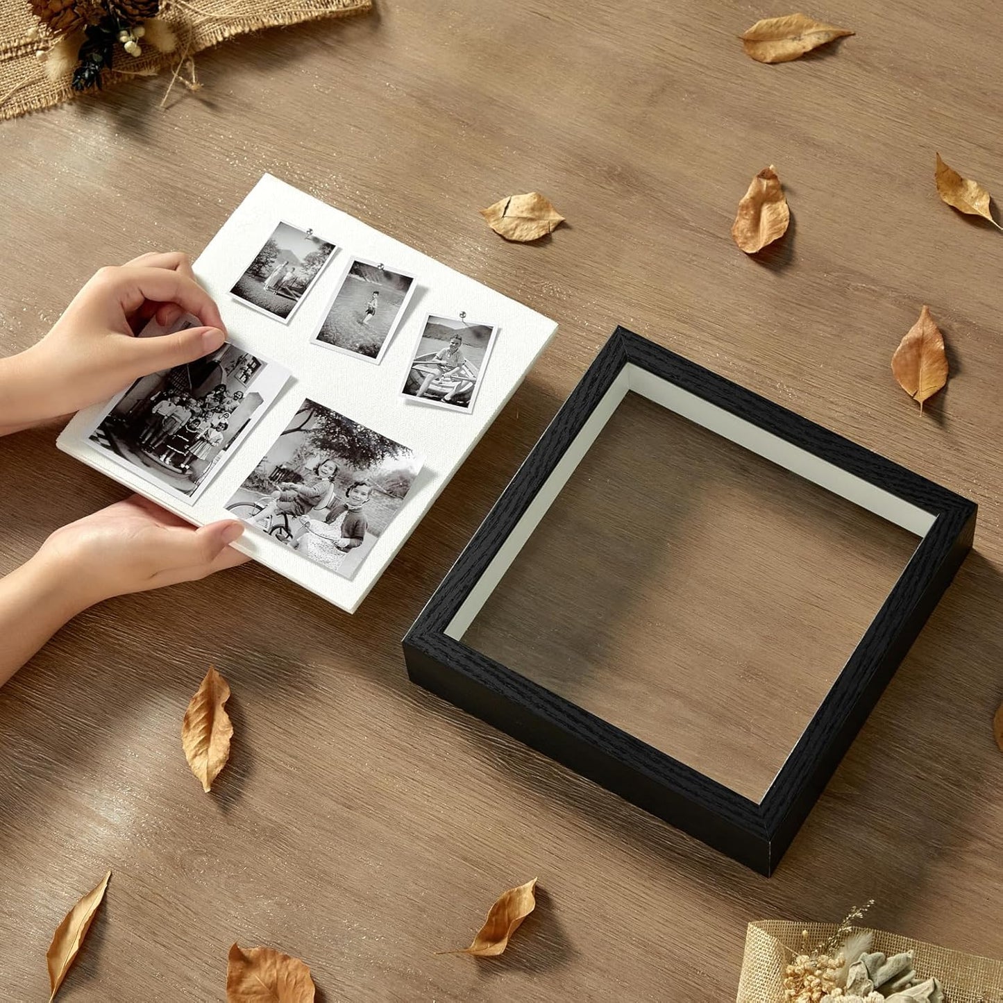 11x14 Shadow Box Display Case Picture Frame with Soft Linen Back, Large Deep Black Shadow Box 11x14 for Flowers Medal Display Case Jersey pet Graduation Memorabilia Baby Ltems Crafts Photos