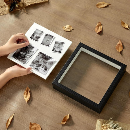 11x14 Shadow Box Display Case Picture Frame with Soft Linen Back, Large Deep Black Shadow Box 11x14 for Flowers Medal Display Case Jersey pet Graduation Memorabilia Baby Ltems Crafts Photos