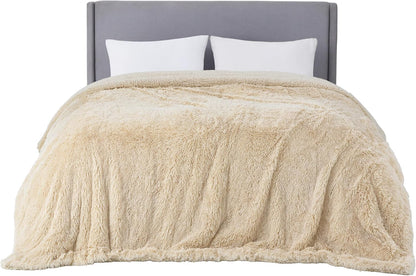 Bedsure GentleSoft Fluffy Fuzzy Faux Fur Throw Blanket for Couch, Soft Sherpa Fleece Cozy Gifts for Women, Plush Bed Blanket Room Decor for Men, Thick Warm Minky Teen Gifts Winter Bedding