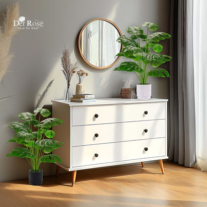 Der Rose 28" Fake Plants Large Artificial Monstera Faux Potted Plants Indoor Tall for Outdoor Living Room House Floor Front Porch Tree Decor