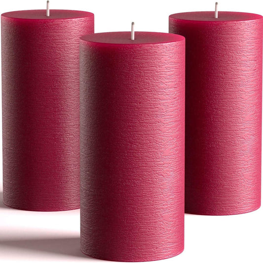Melt Candle Pillar Candles, 3 Pack - Unscented Candles for Home, Church, Weddings, & More - 3" x 4", Ivory