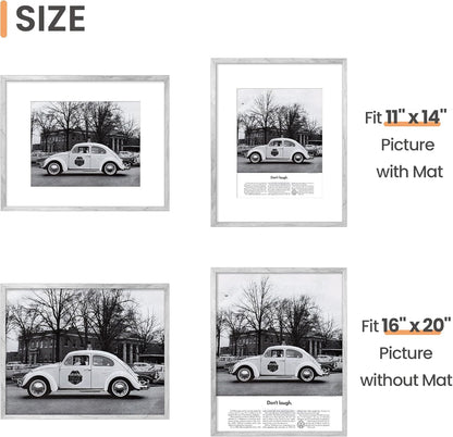 upsimples 8x10 Picture Frame, Display Pictures 5x7 with Mat or 8x10 Without Mat, Wall Hanging Photo Frame, Black, 1 Pack - Colors B