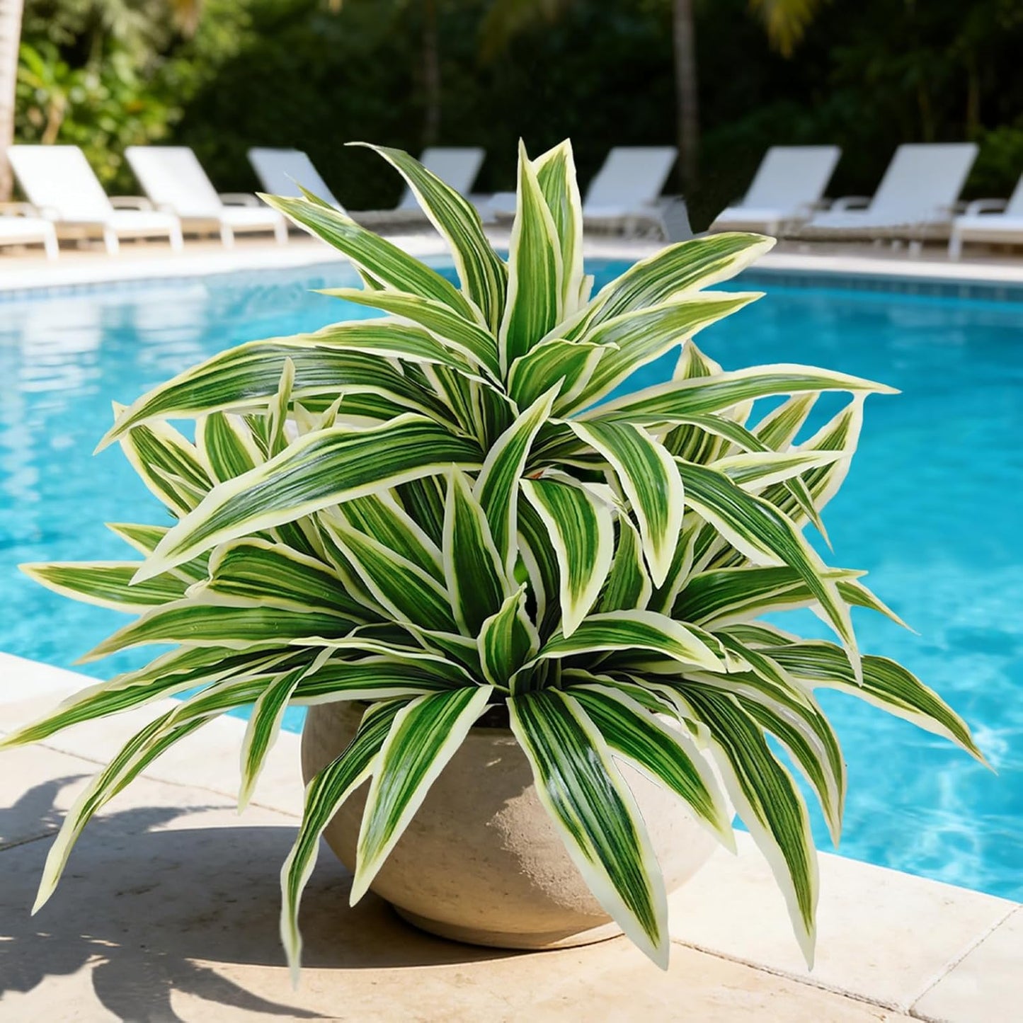 4Pcs Fake Ferns,Faux Outdoor Plants UV Resistant,3D Real Touch Fake Plants Total 60 Blades,Weatherproof Artificial Plants Outdoor Indoor for Garden Porch Home Office Living Room Decor