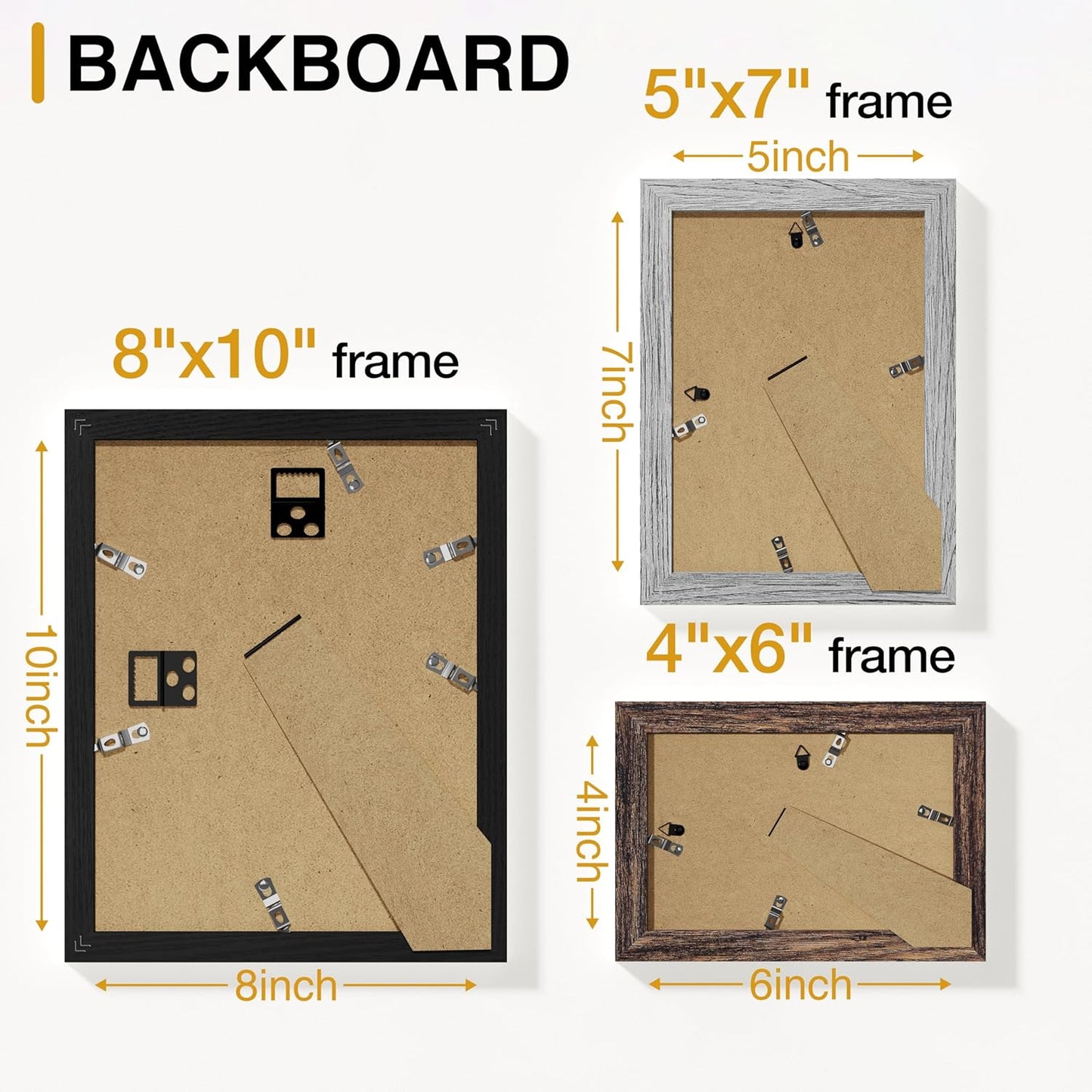 Vittanly 15 Pack Picture Frames Collage Wall Decor for Mounting or Tabletop Display, Gallery Frame Set for Family, Multi Sizes Including 3pcs 8x10, 6pcs 5x7, 6pcs 4x6, Black