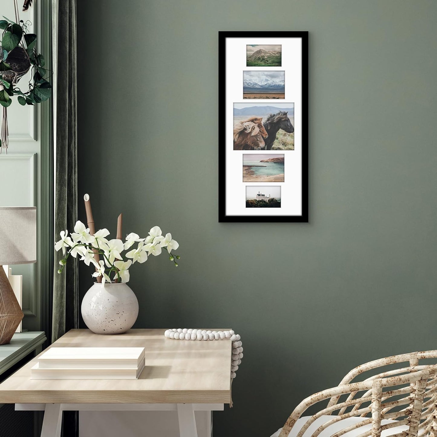 Americanflat 4x6 Collage Picture Frame with Polished Plexiglass - Multi Picture Frames Fit Sixteen 4x6 Photos or Use as One 18x26 Poster Frame for Wall Display - Signature Collection - Black