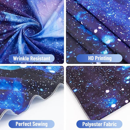 Apdidl Forest Galaxy Starry Tapestry for Bedroom Ceiling, Blue Space Night Starry Sky Moon Stars Tapestry Aesthetic, Tree Forest Milky Way Backdrop Wall Hanging for Dorm Living Room Decor (51" X 60")