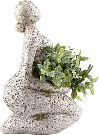 Large Planters for Outdoor Indoor Plants Head Face Planter Pot Unique Succulent Planters Flower Vase with Drainage Hole New Life