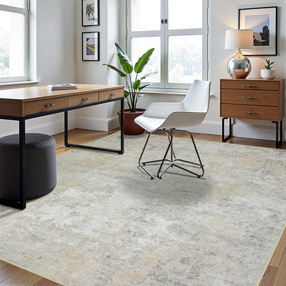 8x10 Area Rugs for Living Room Rug Washable: Abstract Large Rug for Dining Room Bedroom Carpet Non Slip 8 by 10 Indoor Modern Nursery Home Office Blue Grey