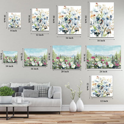 EOBTAIN Zen Flower Canvas Wall Art Bathroom Butterfly and Water Lily Stone Relaxing Spiritual Yoga Framed Wall Art Just Breathe Pictures Canvas Wall Decor for Living Room Bedroom,12x16 Inches