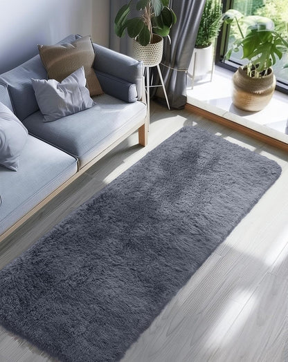 Ophanie Round Rugs 5Ft Ivory Circle Area Rug, Nursery Room Decor, Christmas Aesthetic Bedroom Home Circular Carpet 5 Foot, Fluffy Fuzzy Shag Plush Cream Living Room Rugs for Kids Boys Girls Teen Baby