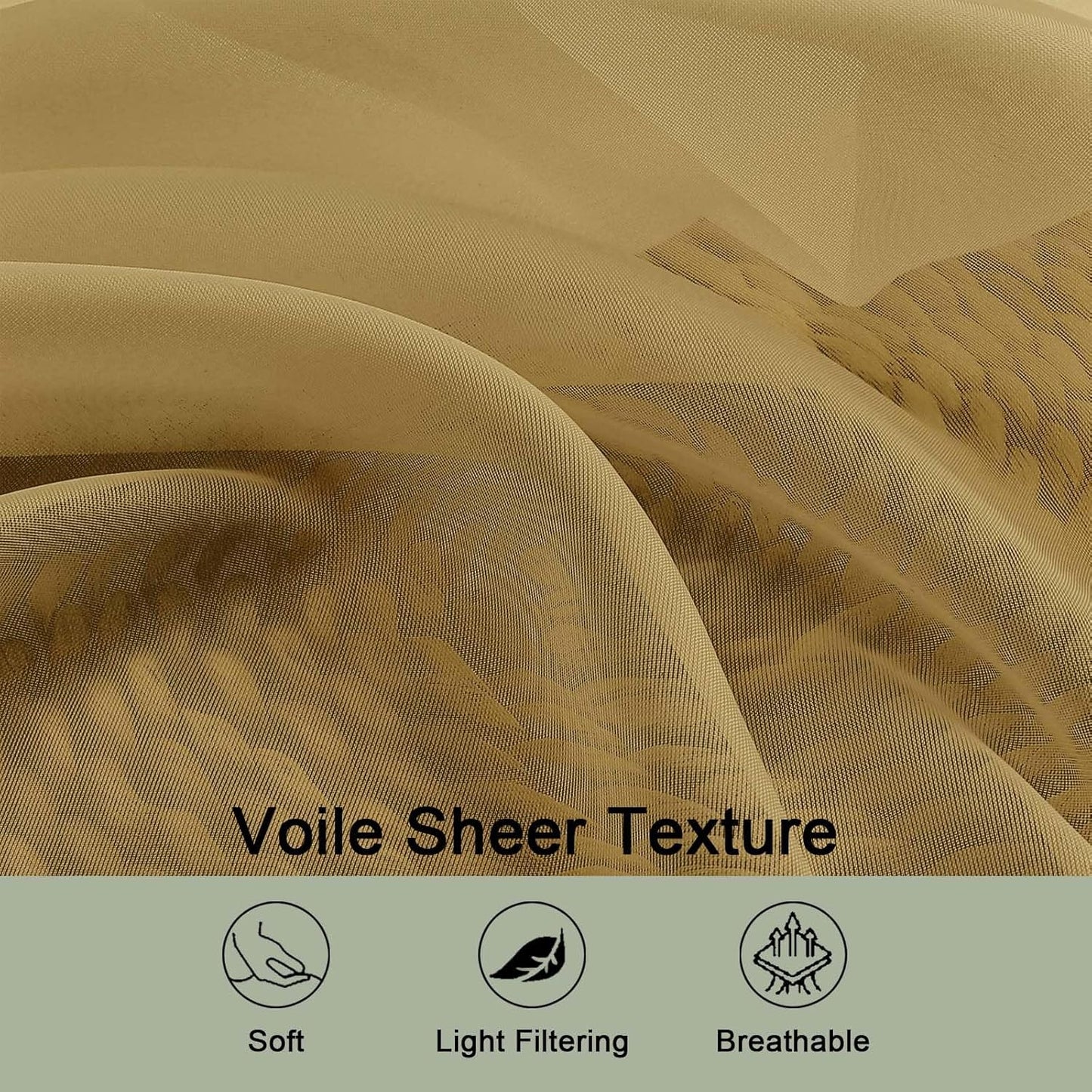 OWENIE Sheer Curtains 84 inches Long 2 Panels Set for Living Room/Bedroom, Rod Pocket Voile Sheer Panel Drapes, White, 2pcs, Each 42" W x 84" L - Colors B