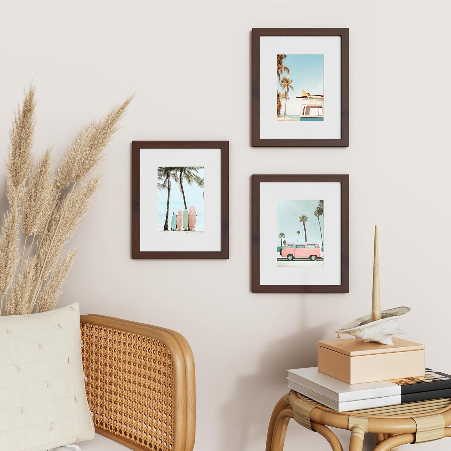 Vittanly 11x14 Picture Frame, Display Pictures 8x10 with Mat or 11x14 without Mat, Photo Frame for Wall Mounting, Black, 1 Pack - Colors B