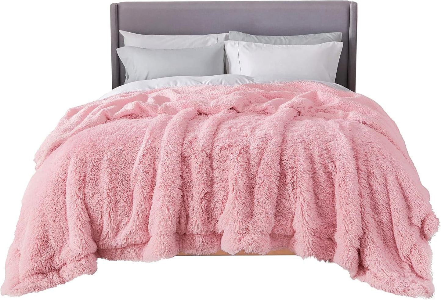 Bedsure GentleSoft Fluffy Fuzzy Faux Fur Throw Blanket for Couch, Soft Sherpa Fleece Cozy Gifts for Women, Plush Bed Blanket Room Decor for Men, Thick Warm Minky Teen Gifts Winter Bedding