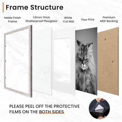 Venusmiles 15 Pack Picture Frames Collage Wall Decor, Gallery Frame Set for Wall Mounting or Tabletop Display, Multi Sizes Including 3pcs 8x10, 6pcs 5x7, 6pcs 4x6, Oak