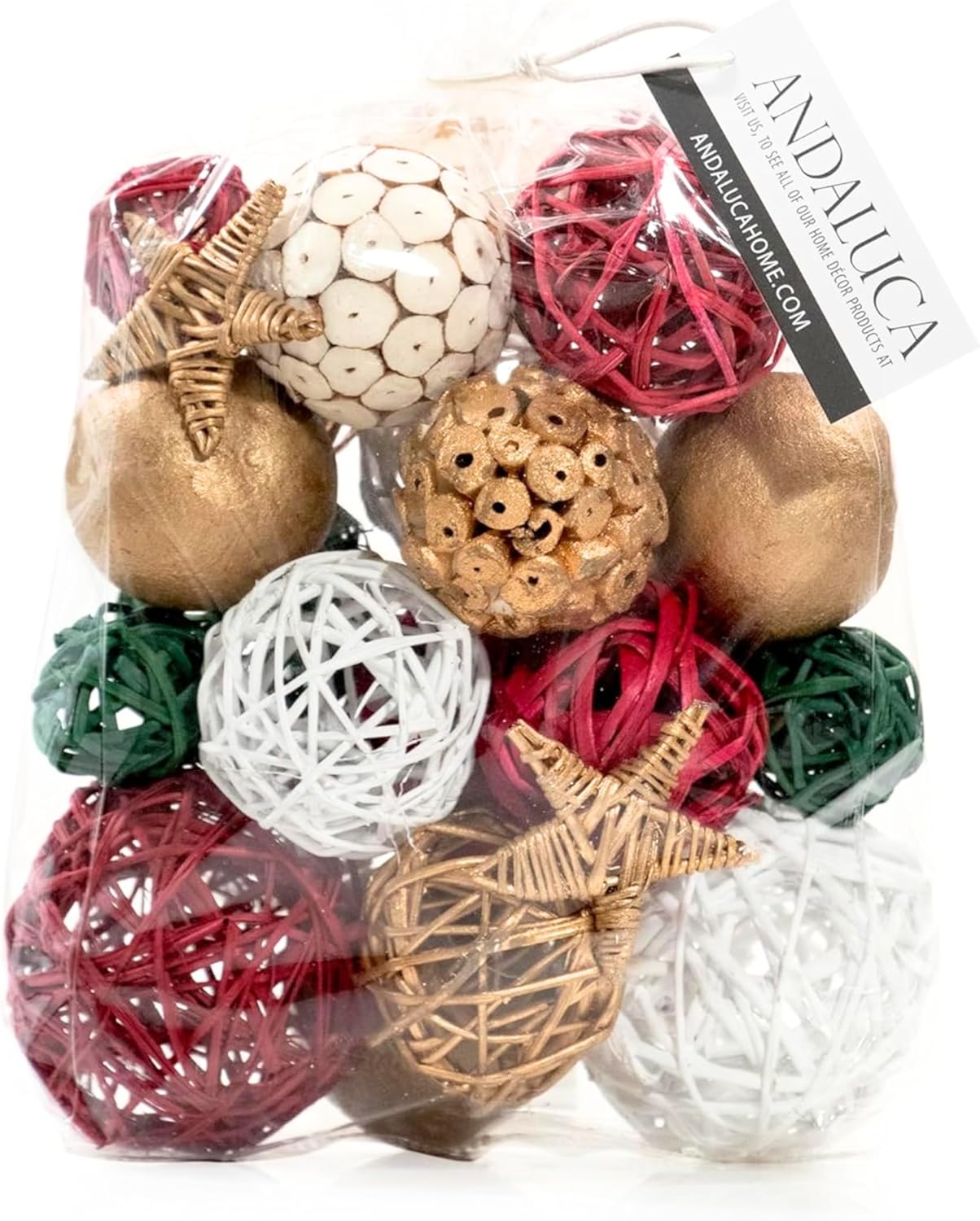 ANDALUCA Decorative Balls Bag Bowl Filler Home Decor (Beige)