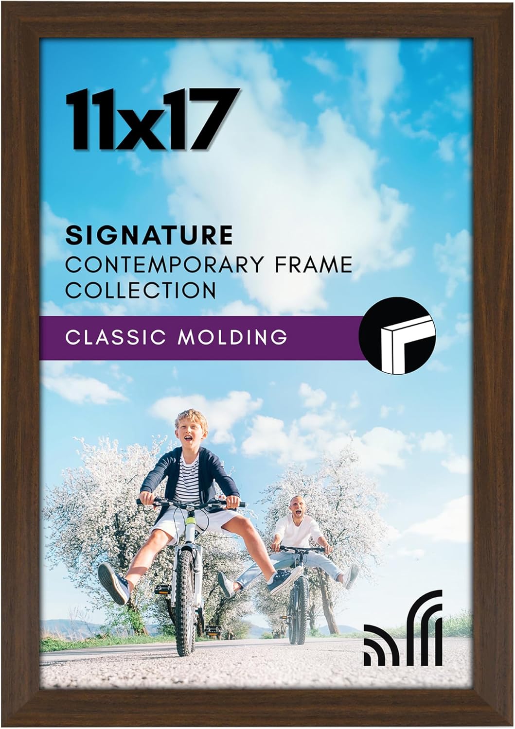 Americanflat 12x18 Poster Frame with Shatter-Resistant Glass - Signature Collection - Gallery-Style Frames Made of Engineered Wood - Photo Frame for Wall Display - Black - Colors C