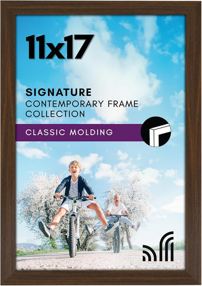 Americanflat 12x18 Poster Frame with Shatter-Resistant Glass - Signature Collection - Gallery-Style Frames Made of Engineered Wood - Photo Frame for Wall Display - Black - Colors C