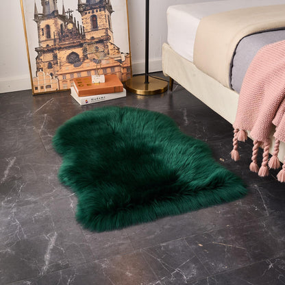 EasyJoy Ultra Soft Fluffy/Fuzzy Shaggy Area Rug Faux Fur Chair Cover Seat Pad for Bedroom Floor Sofa Living Room (2 x 6 ft Sheepskin, Beige)