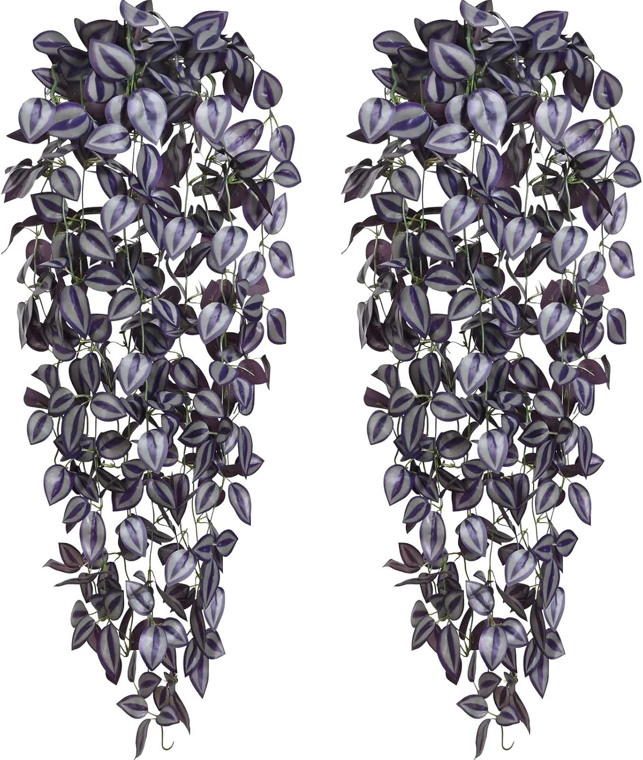 BLEUM CADE Fake Hanging Plants, 2pcs Artificial Pothos Vines Greenery for Wall Home Living Room Office Indoor Outdoor Decor (No Baskets)