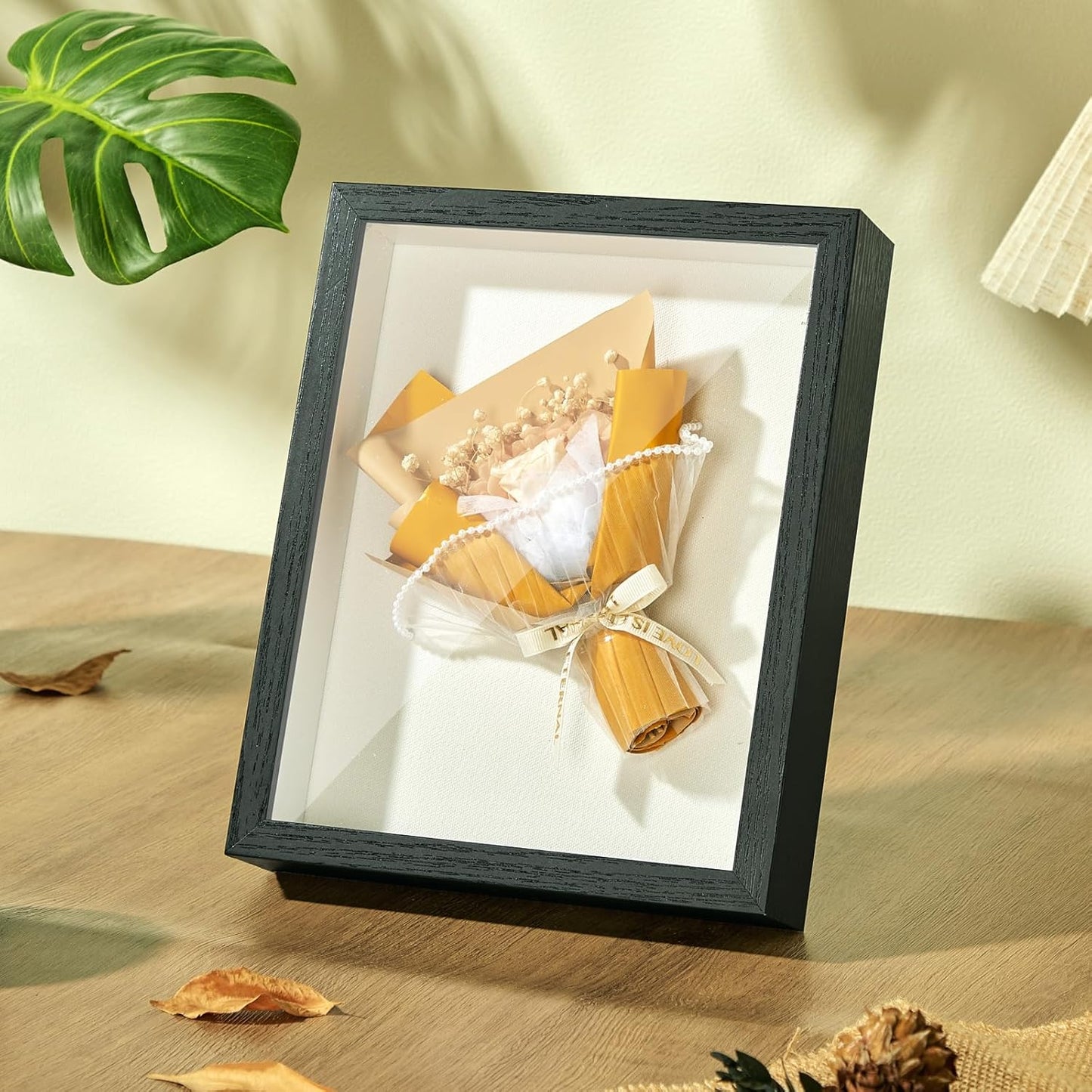 11x14 Shadow Box Display Case Picture Frame with Soft Linen Back, Large Deep Black Shadow Box 11x14 for Flowers Medal Display Case Jersey pet Graduation Memorabilia Baby Ltems Crafts Photos