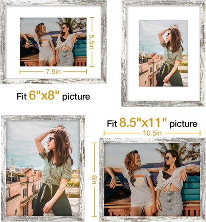 Vittanly 11x14 Picture Frame, Display Pictures 8x10 with Mat or 11x14 without Mat, Photo Frame for Wall Mounting, Black, 1 Pack - Colors B