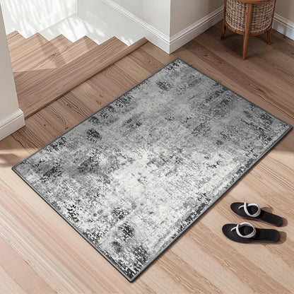 Ompaa 2x6 Rug Runners for Hallways Kitchen Runner Rug Non Slip Washable Grey Long Runner Rugs with Rubber Backing Soft Abstract Carpet Runner for Hallways, Kitchen, Bedroom, Bathroom, Entryway - Colors A