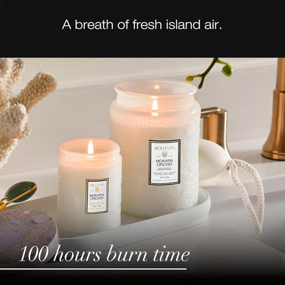 Voluspa Baltic Amber Candle, 18 oz, Coconut Wax Blend, Scented Candles for Home, 100 Hour Burn Time, Candle Jar