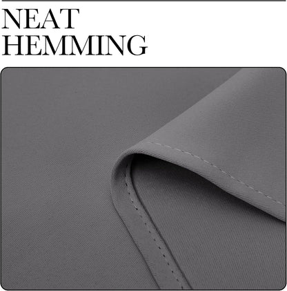 NICETOWN Halloween Pitch Black Solid Thermal Insulated Grommet Blackout Curtains/Drapes for Bedroom Window (2 Panels, 42 inches Wide by 63 inches Long, Black) - Colors E