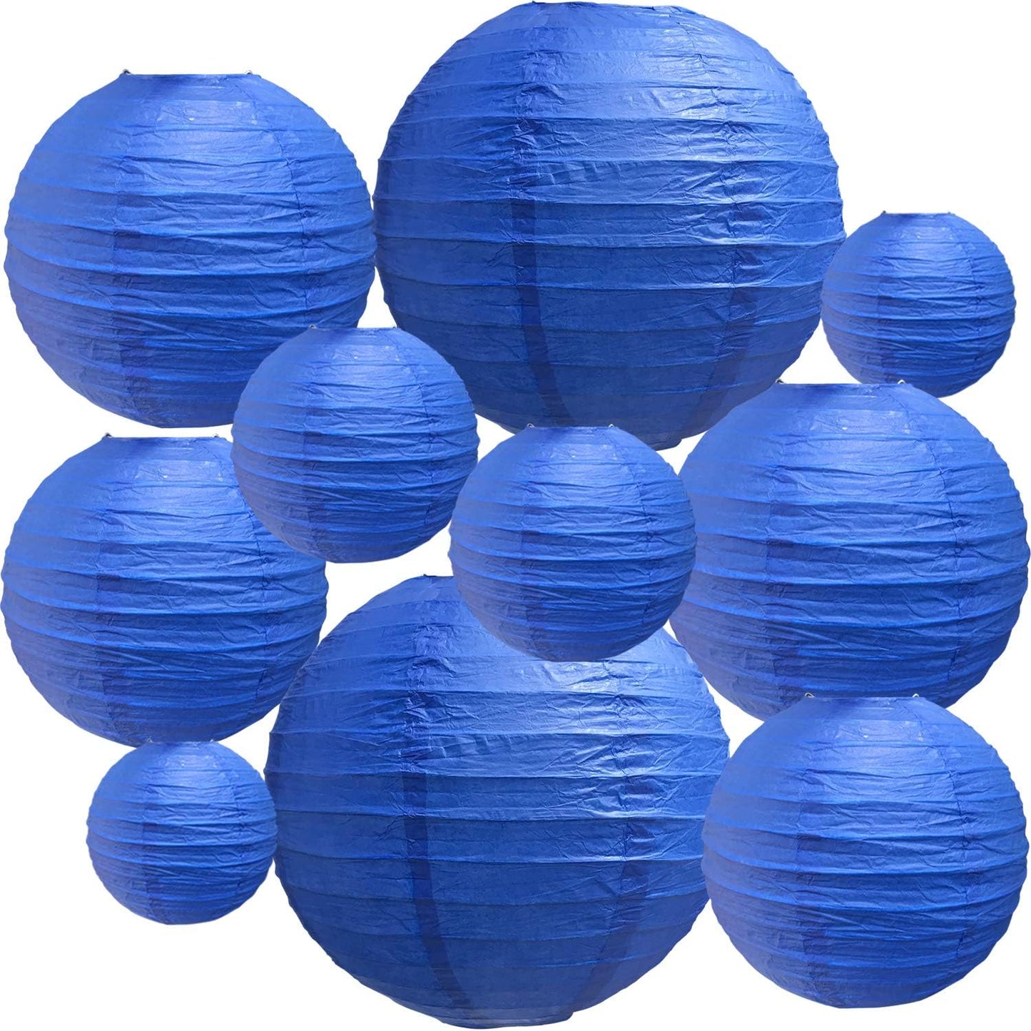 BEISHIDA 10Pcs White Paper Lanterns Decorative Chinese/Japanese Hanging Round Paper Lanterns Lamp for Birthday, Wedding, Christmas, Bridal, Home Decor, Party Decoration(Size of 4”, 6”, 8”, 10”)