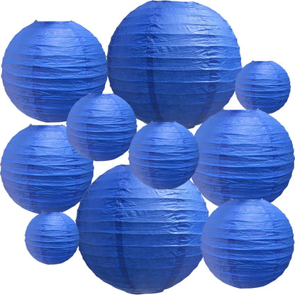 BEISHIDA 10Pcs White Paper Lanterns Decorative Chinese/Japanese Hanging Round Paper Lanterns Lamp for Birthday, Wedding, Christmas, Bridal, Home Decor, Party Decoration(Size of 4”, 6”, 8”, 10”)