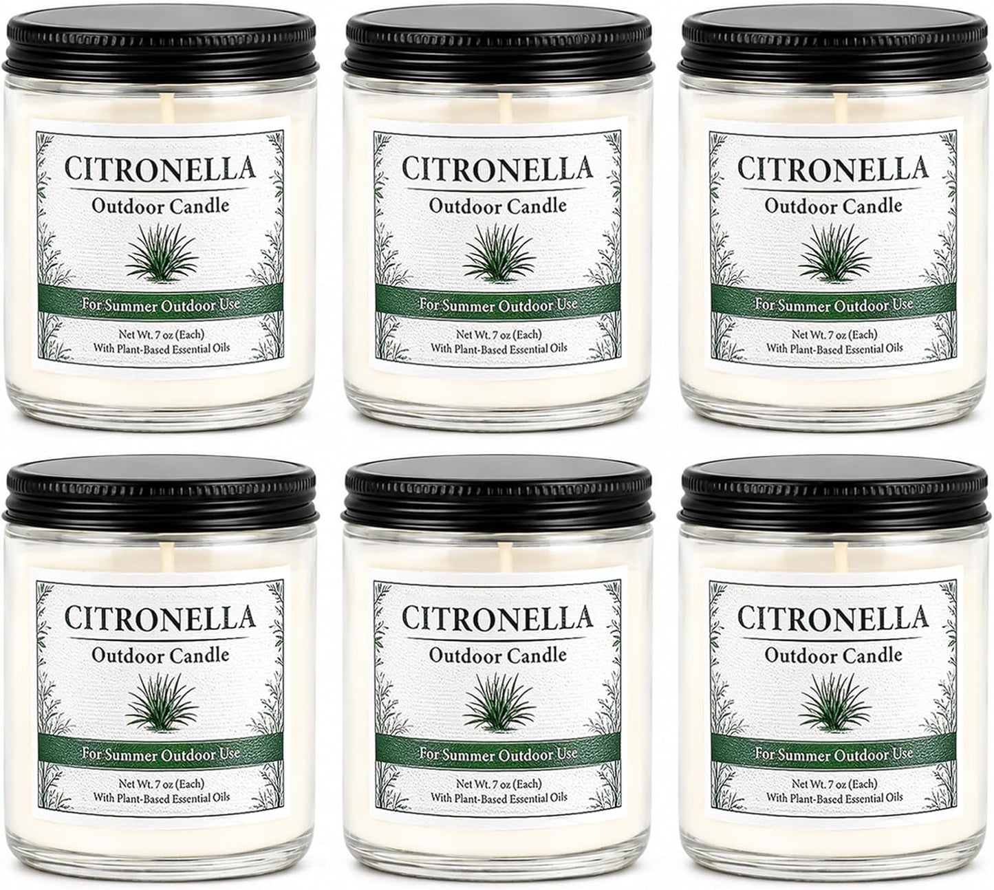 6 Pack Scented Candles Gift Set, Long Lasting Aromatherapy Candles for Home, 37.8 oz 300 Hour Burn, Lavender Jasmine Vanilla Sage Sandalwood Rose Eucalyptus Mint, Gifts for Women