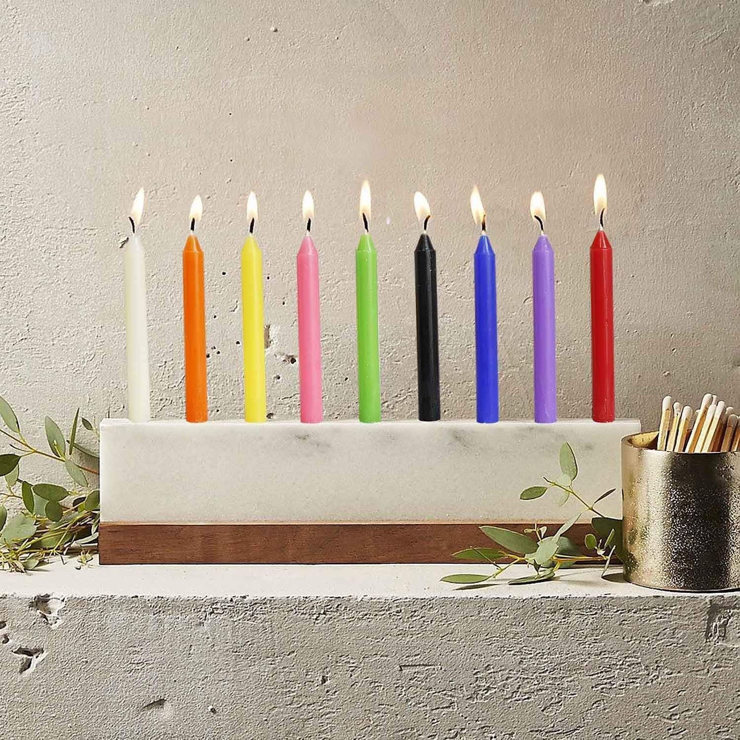 YOROXRG 40 Pack Spell Chime Candles-4 Inch Multi-Colored Taper Candles Sticks-for Home Decor Kitchen Decor Wedding Decoration-10 Colours