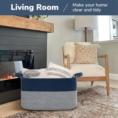 Goodpick Cube Storage Bins - Towel, Book, Cloth, Shoes, Closet Shelf Woven Baskets for Office, Baby Laundry, Toys, 13''x10''x9''