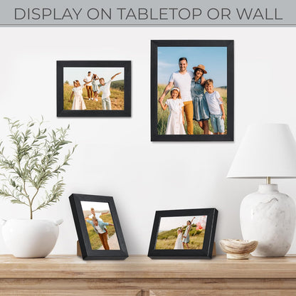 Sheffield Home 9 Piece Gallery Wall Frame Set, 11x14 in. matted to 8x10 in. (Matte Black)