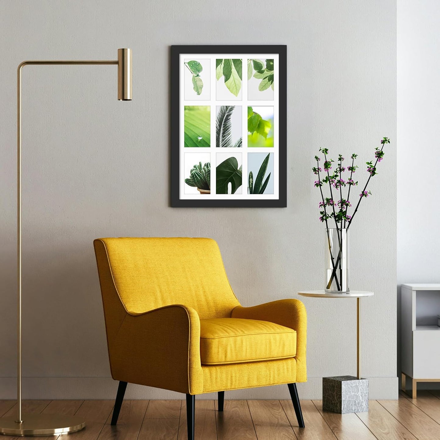 DUENPY 14x26 Collage Picture Frame 4x6 Collage Picture Frame Displays Twelve 4x6 inch Photos Available Horizontal Wall Mounting Display and Vertical Black - Colors B