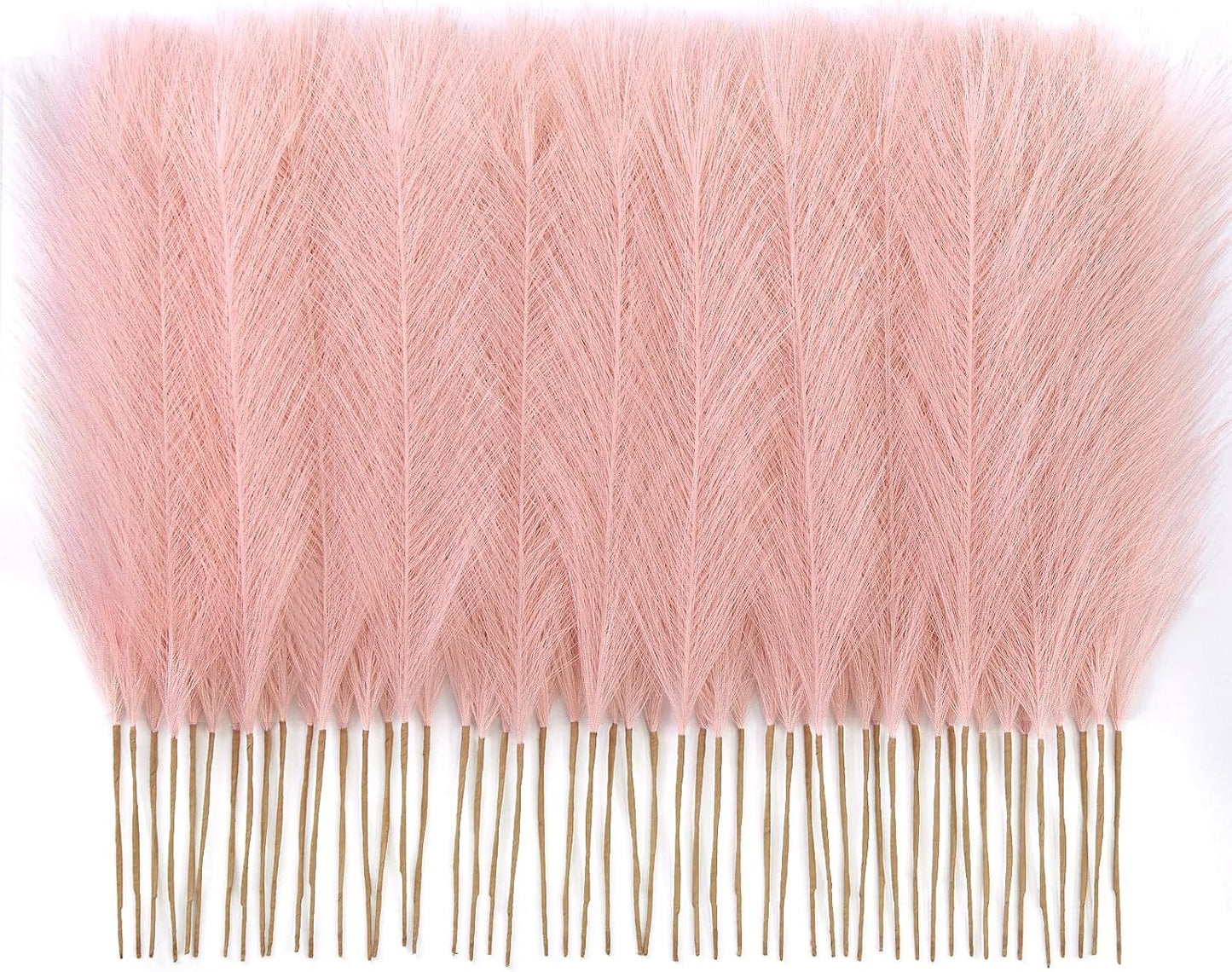 50pcs Pampas Grass 17in for Living Room Decor, Blush Pink Pampas Grass Decor, Fluffy Pink Flowers for Home Birthday Bathroom Baby Shower Wall Bow Decor(Blush & Cream & Pink)
