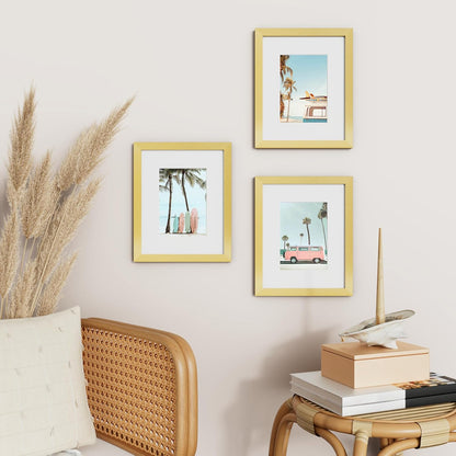 Vittanly 11x14 Picture Frame, Display Pictures 8x10 with Mat or 11x14 without Mat, Photo Frame for Wall Mounting, Black, 1 Pack - Colors A