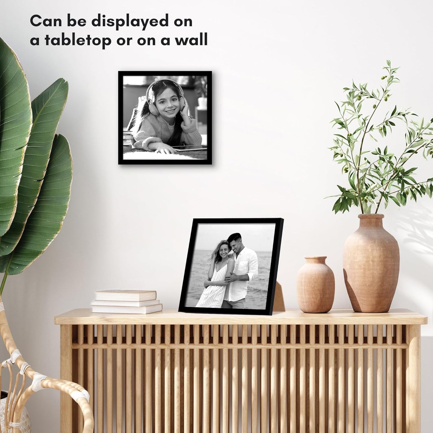 Americanflat 24x36 Poster Frame with Polished Plexiglass - Streamline Collection - Thin Border Picture Frame for Wall Display - Hanging Hardware Included - Black - Colors C