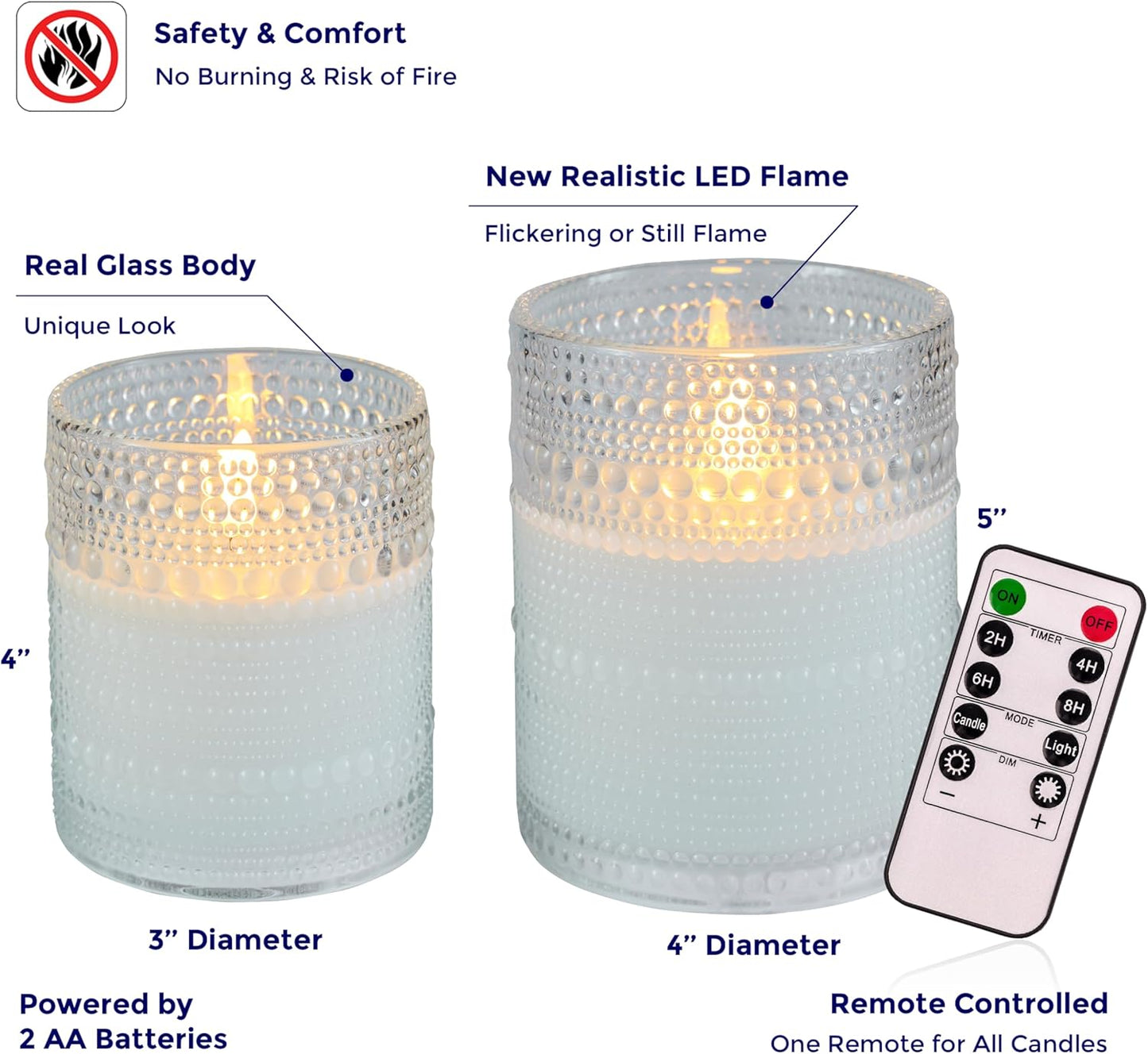 VENTA Set of 3 Warm Ivory Pillar Candles | Real Wax Battery Operated Candles with Flickering Flame | Timeless Year-Round Decor for Weddings, Mantels & Centerpieces