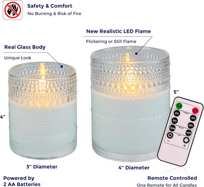 VENTA Set of 3 Warm Ivory Pillar Candles | Real Wax Battery Operated Candles with Flickering Flame | Timeless Year-Round Decor for Weddings, Mantels & Centerpieces