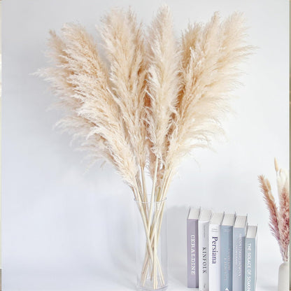 40" inch 10 Stems Natural Pampas Grass Decor Tall, pompas Grass, Tall Pampas Grass for Wedding, Party, Farmhouse, Boho Home Decor