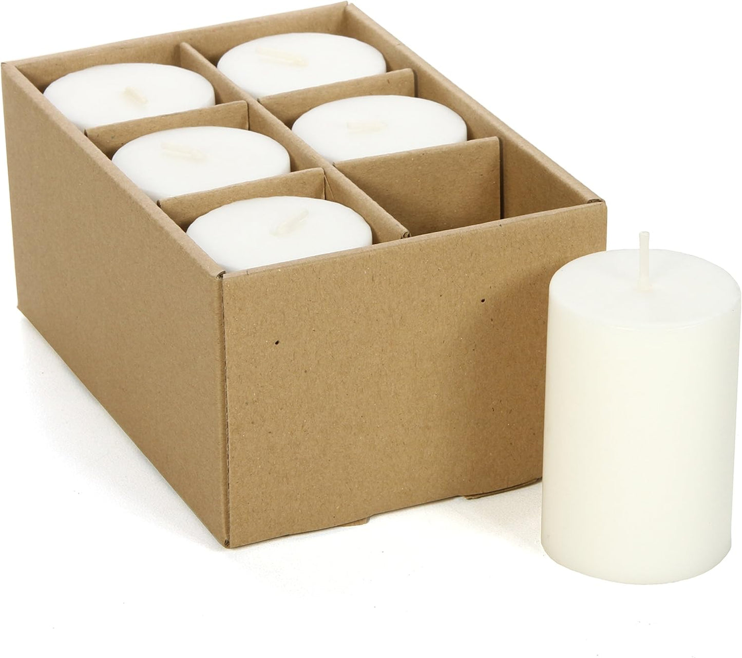 Hosley 2x3 High Pillar Candles, Set of 6. White, Unscented. Bulk Buy. Ideal for Wedding, Emergency Lanterns, Spa, Aromatherapy, Party, Reiki, Candle Gardens O4