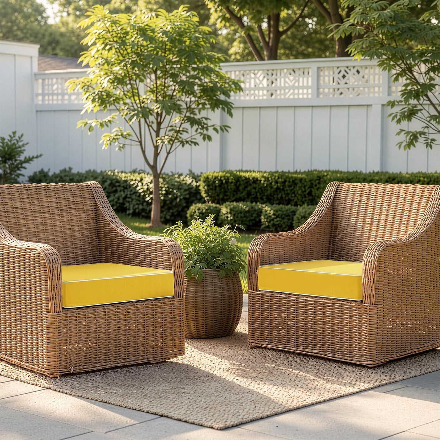 MIULEE Beige Outdoor Bench Cushion Set of 1, 48x18x3 Inch Waterproof Patio Seat Cushions for Swing and Outdoor Furniture Couch Sofa, 3 Year Color Fastness High Density Foam with Adjustable Ties