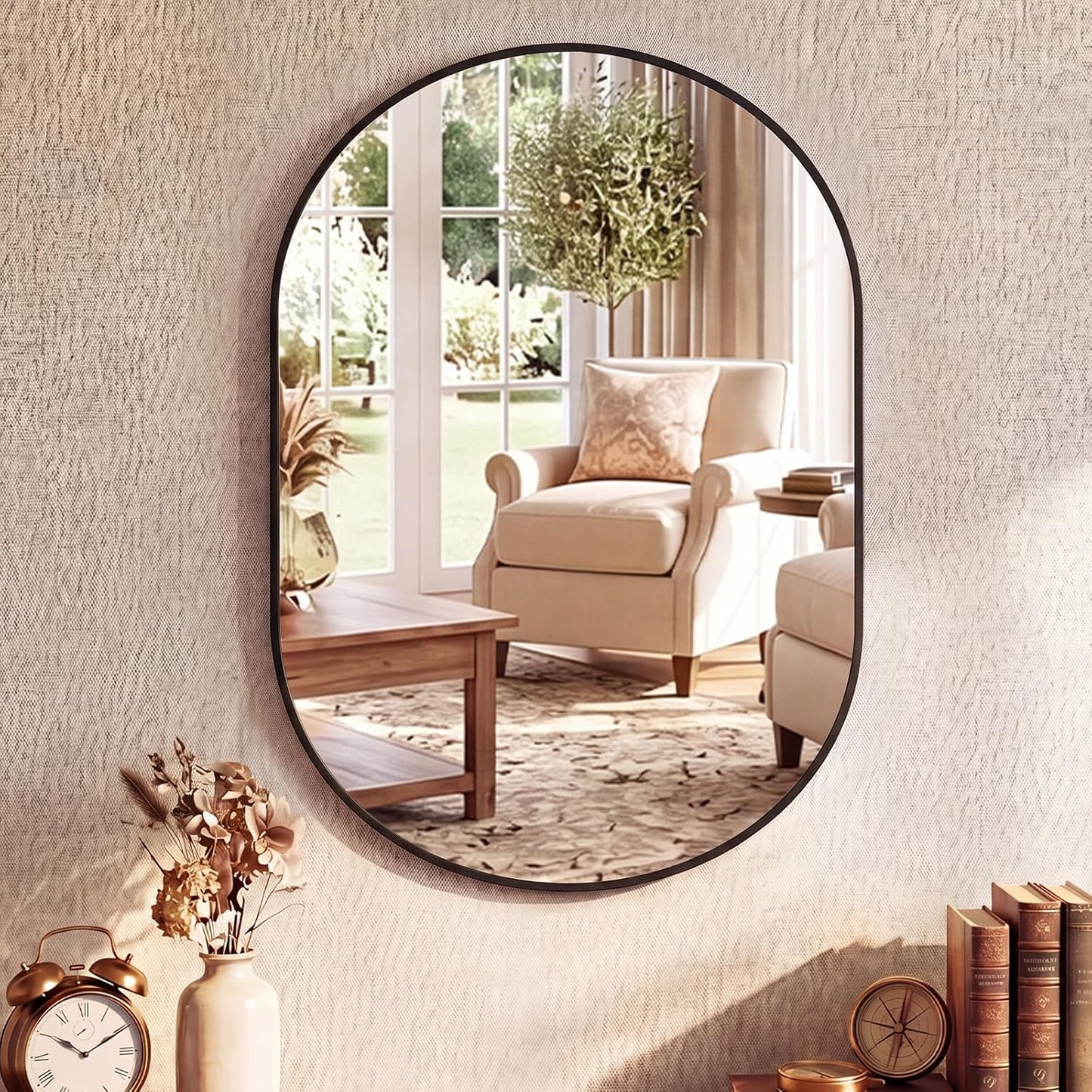 Sweetcrispy 20"x30" Arched Gold Bathroom Mirrors for Wall, Bathroom Mirrors for Over Sink, Metal Framed with HD Shatter-Proof Glass for Entryway, Living Room, Bedroom